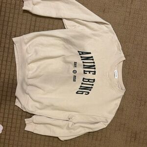 Anine Bing Women’s Crewneck Sweater in Cream Large L